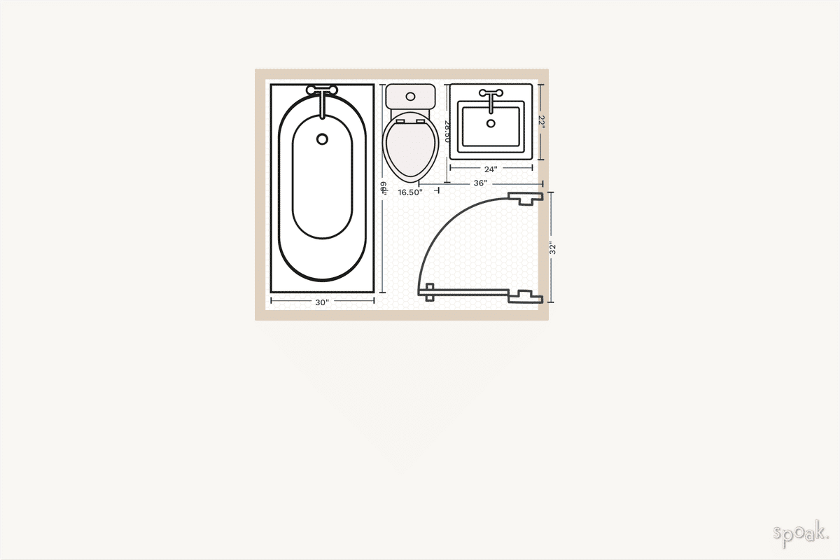 Bathroom Layout designed by Dana Marino