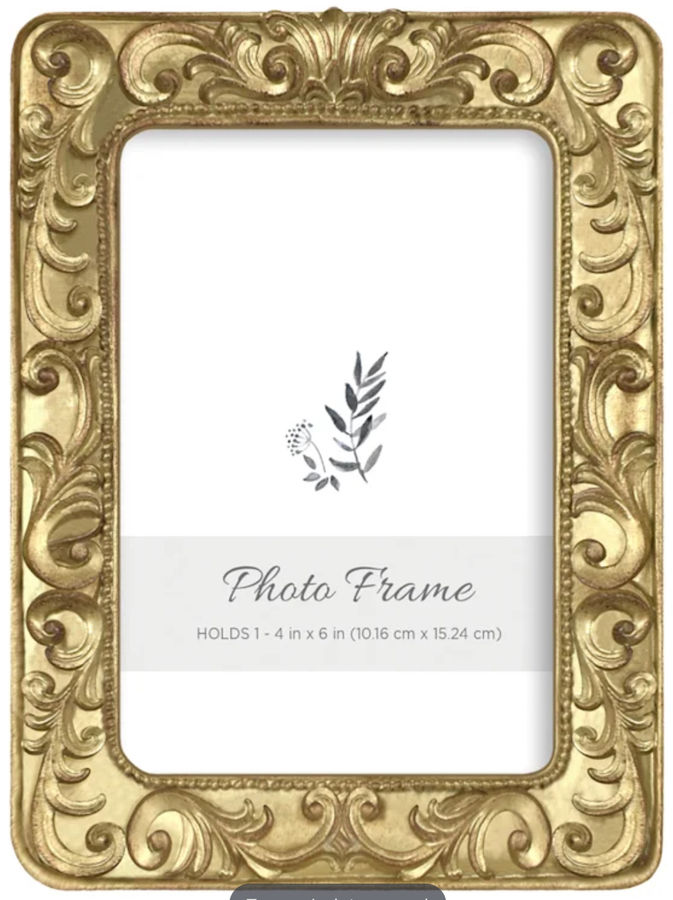 Ornate Gold Tabletop Picture Frame, 4x6 added by Brittney Mitchell