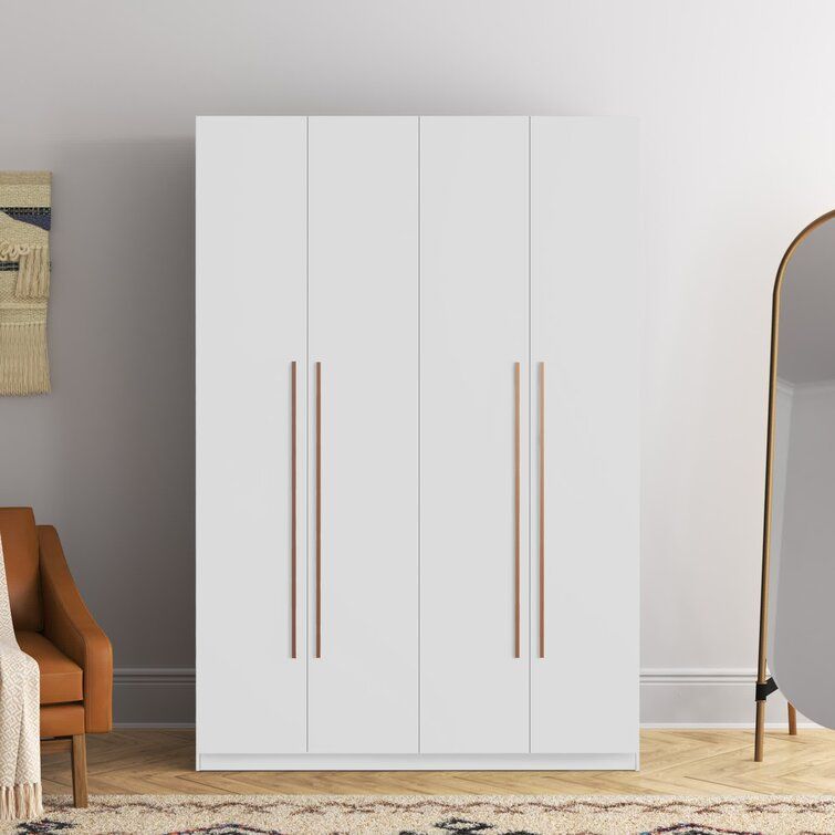 Helsel Modern 2-Section Freestanding Wardrobe Armoire Closet added by Spoak Member
