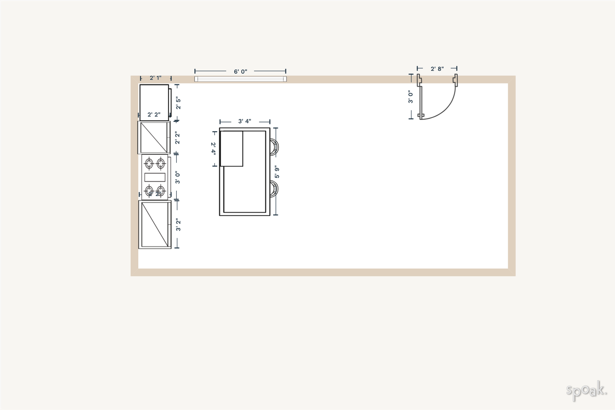 Kitchen Layout designed by Katie Corbin
