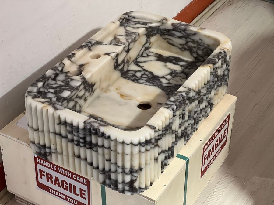Calacatta Viola Marble Sink Violet Sink Monet Sink Vagli Sink Marble Sink Desing Violet Marble Sink Bathroom Sink - Etsy added by Sarah Rose