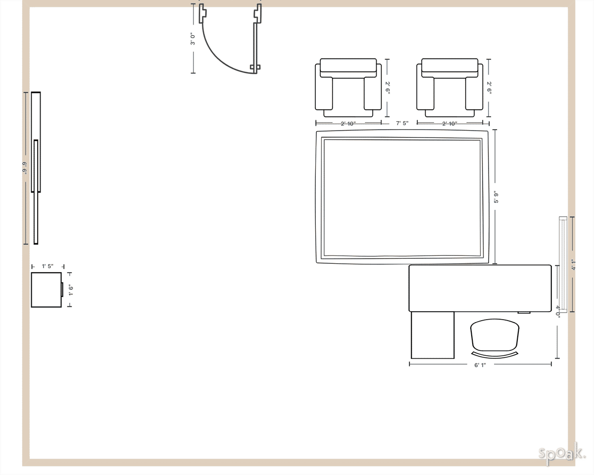 Study Floor Plan designed by Mikayla Ammeraal