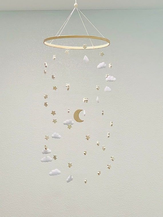 Stars and Moon Mobile Stars Baby Mobile Cloud Mobile - Etsy added by Spoak Member
