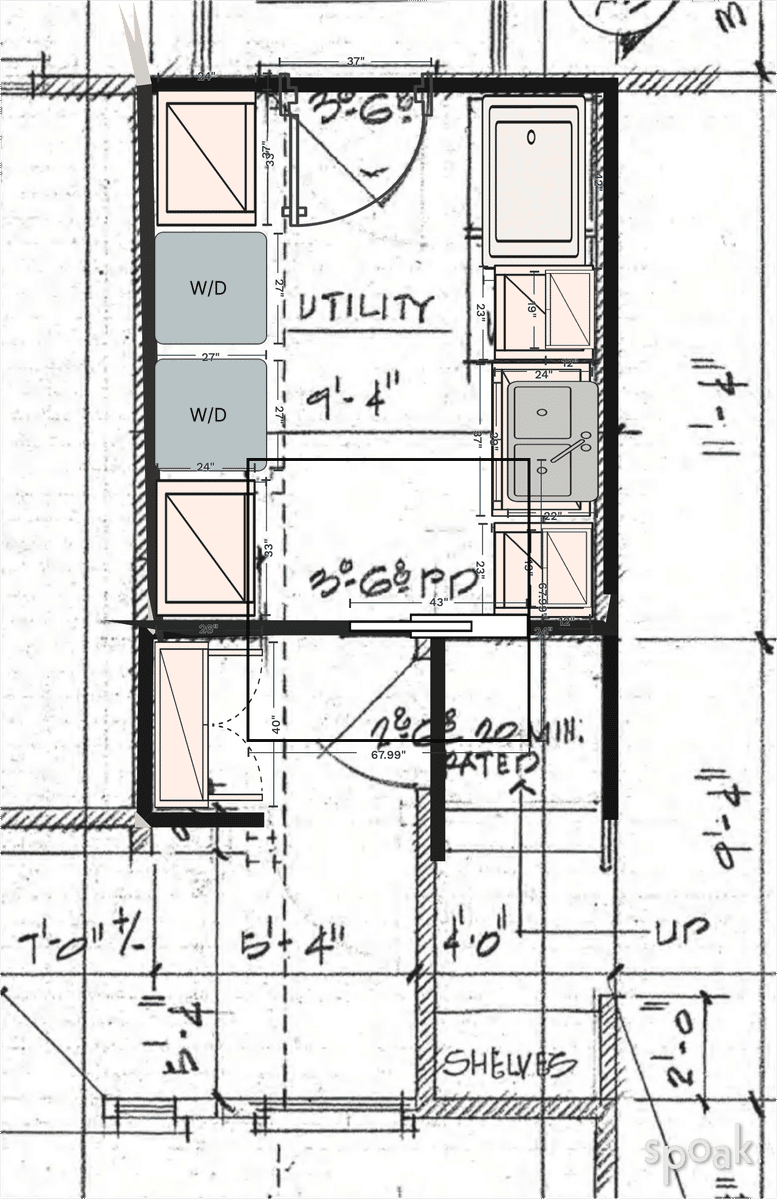 Laundry Room Floor Plan designed by Tiffany Trowell