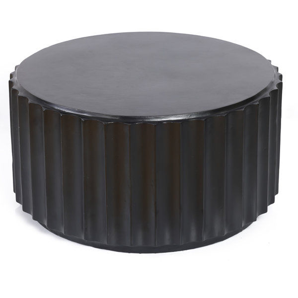 Black Cement Round Coffee Table for Outdoors and Indoors added by Joyela Valentine