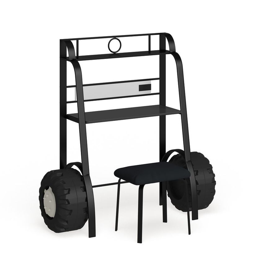 Furniture of America Siln Black 2-piece Racing Writing Desk Set added by Ian Kranz