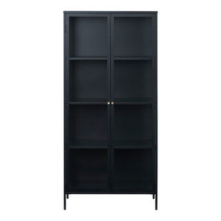 Glass & Metal Display Cabinet - Industrial - China Cabinets And Hutches - by Unique Furniture | Houzz added by Madison Subry