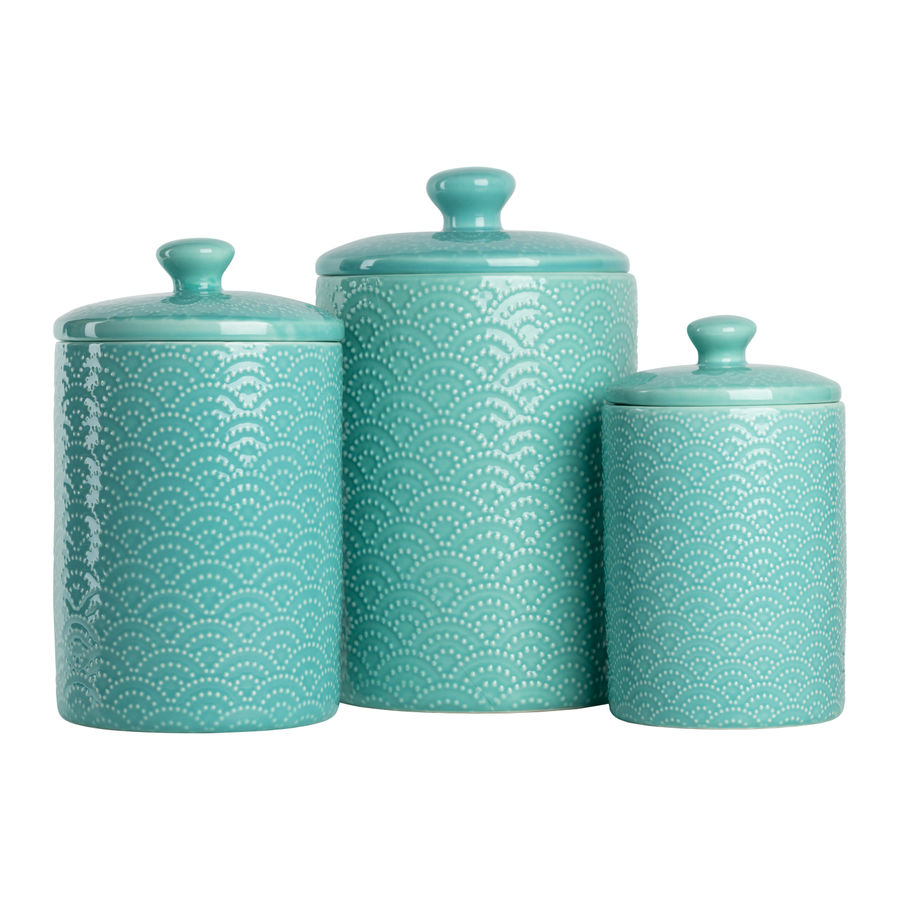 Highland Dunes Embossed 3 Piece Kitchen Canister Set & Reviews | Wayfair added by sallie tyler