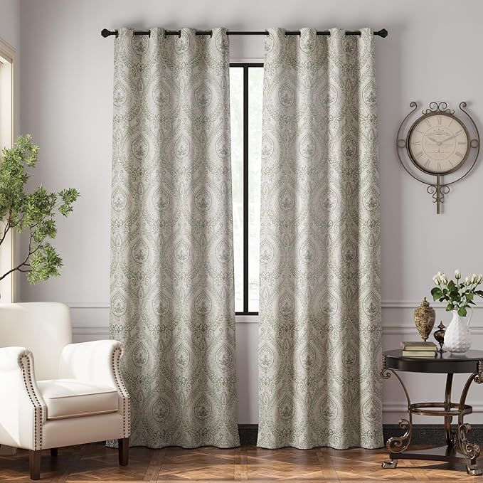 Sage Green Curtains for Living Room added by Rescued Room Design