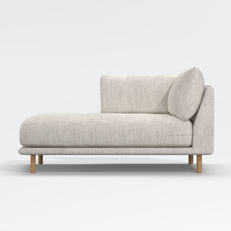 Wells Left-Arm Chaise with Natural Leg Finish + Reviews | Crate & Barrel added by Amy Tausk