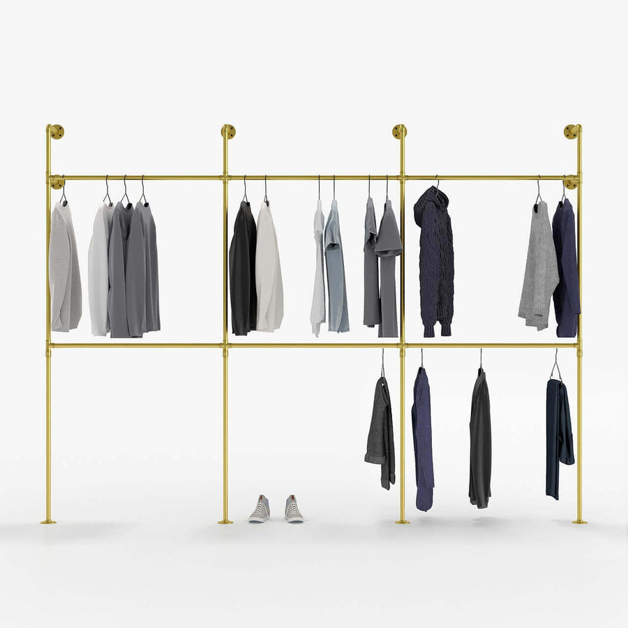 KIM III DOUBLE Gold – Double gold clothes rail system added by Spoak Member