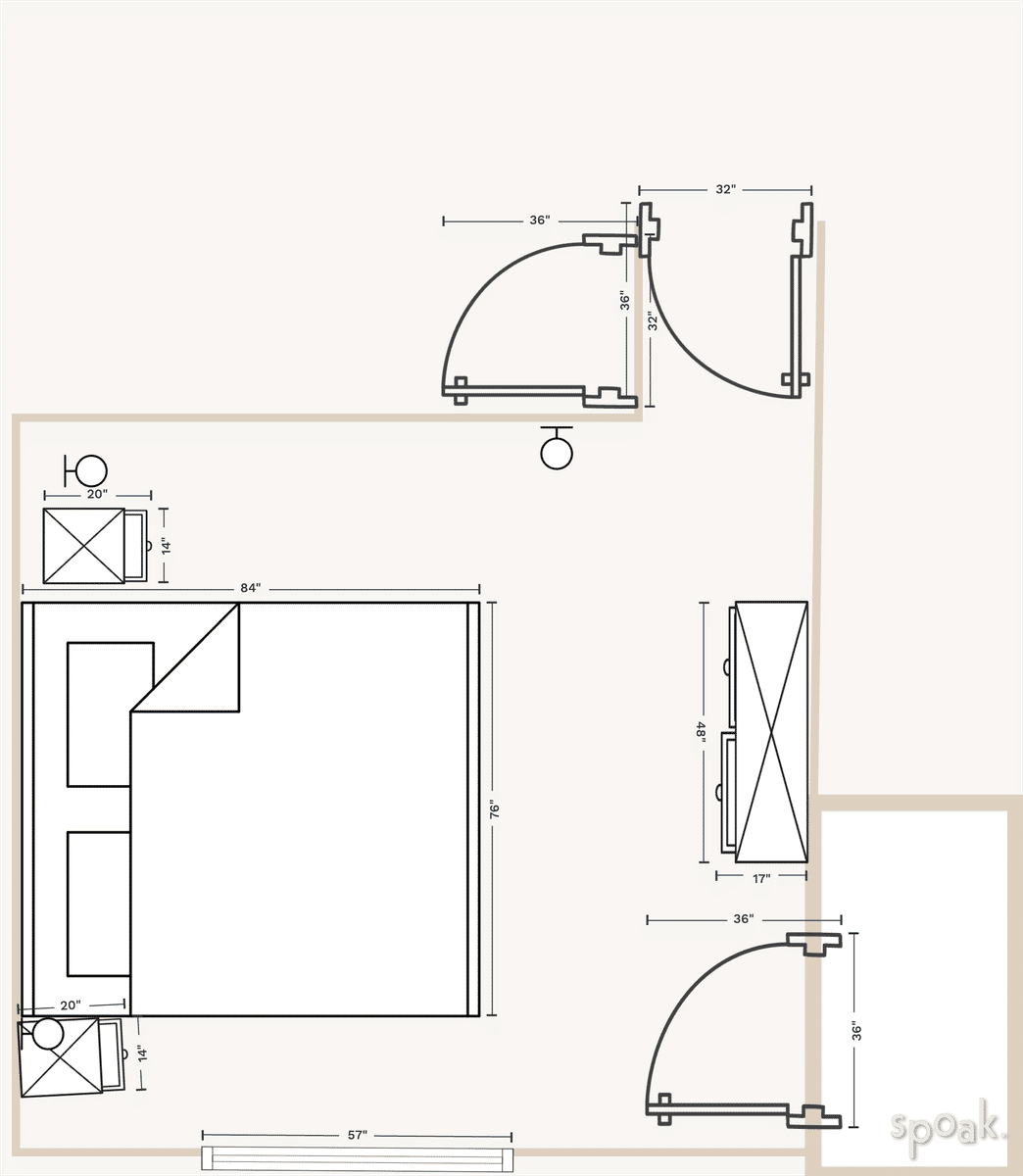 Bedroom Layout designed by Lauren Baar