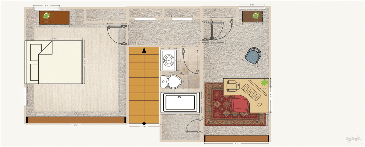 Bedroom Floor Plan designed by madeleine doggett