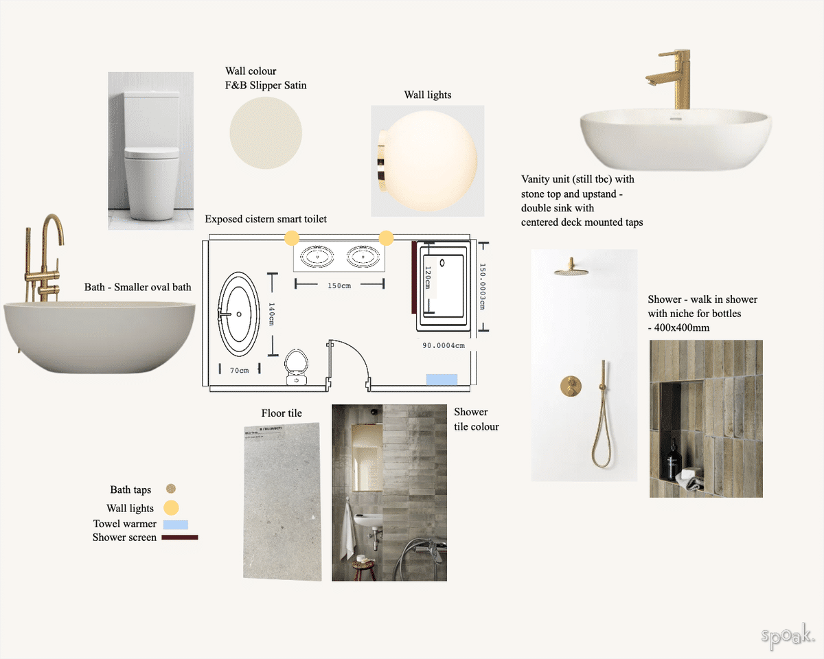 Bathroom Layout designed by Rosalind Ingram