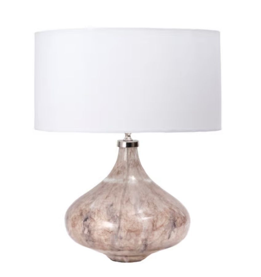 Gray 21-inch Cloudy Glass Teardrop Table Lamp added by Caitlin Raia