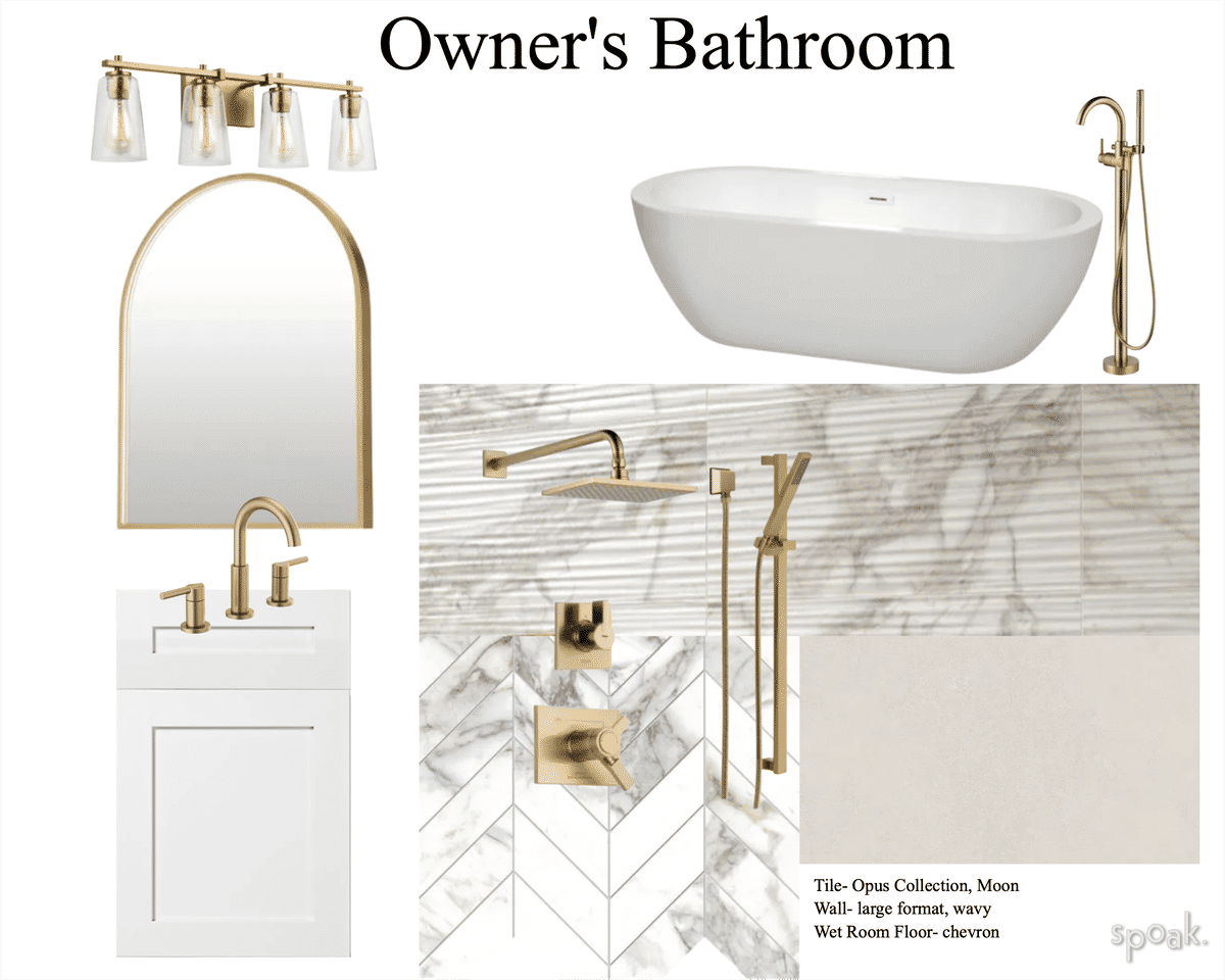Glam Bathroom Inspiration designed by Ashley Delfiner