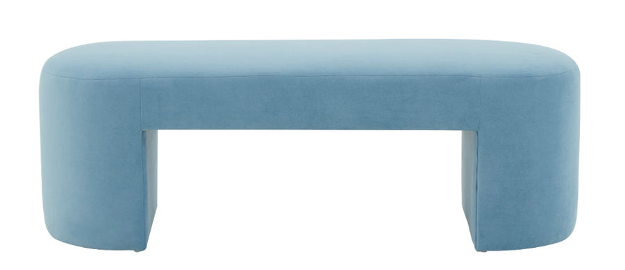 Elena Light Blue Velvet Bench - TOV Furniture added by Lauren Houston