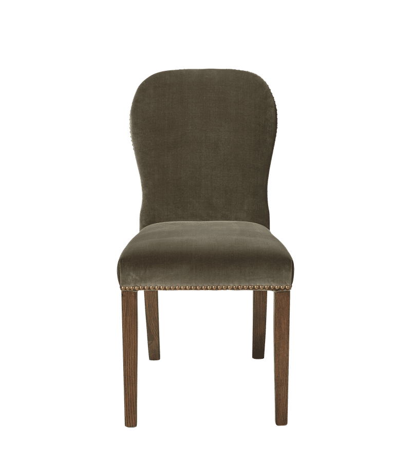 Stafford Velvet Dining Chair - Truffle | OKA US added by Morgan Carey