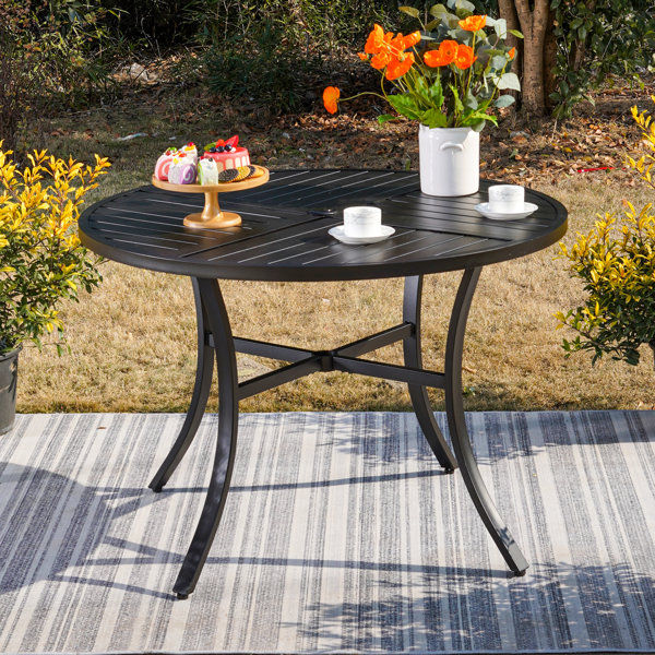 Alyah Round Metal Outdoor Dining Table added by Amanda Oswald