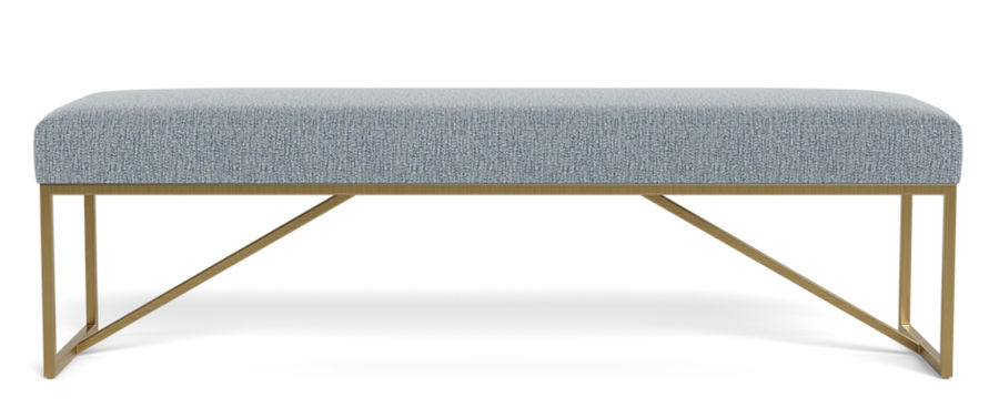 Otto Bench 60" in Misty Performance Chenille with Brass Legs added by Katherine Yeager