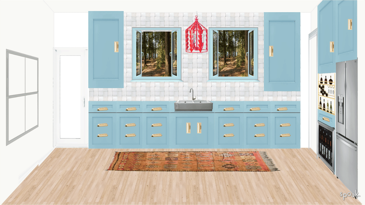 Farmhouse Blue Kitchen Inspiration designed by Taylor Mace