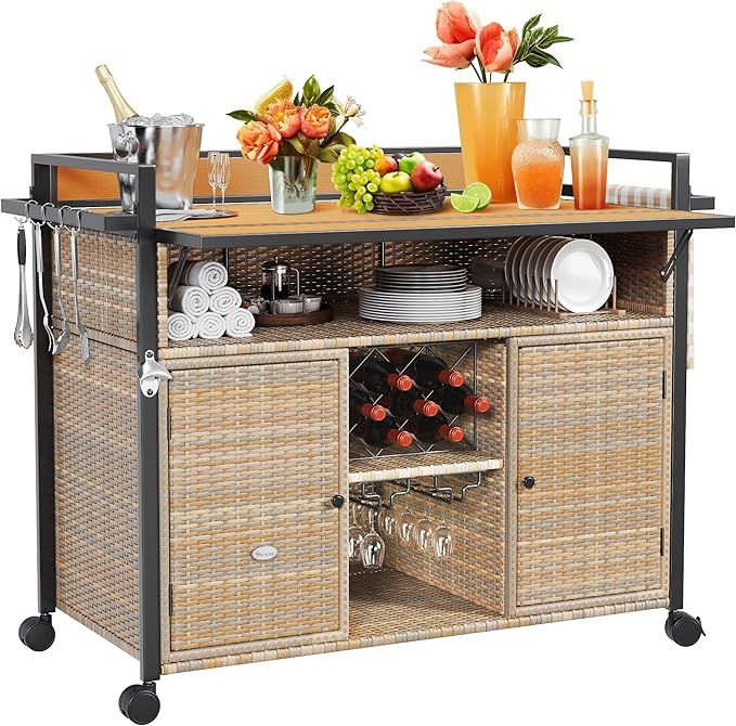 Bar cart added by Michelle Rosenhouse