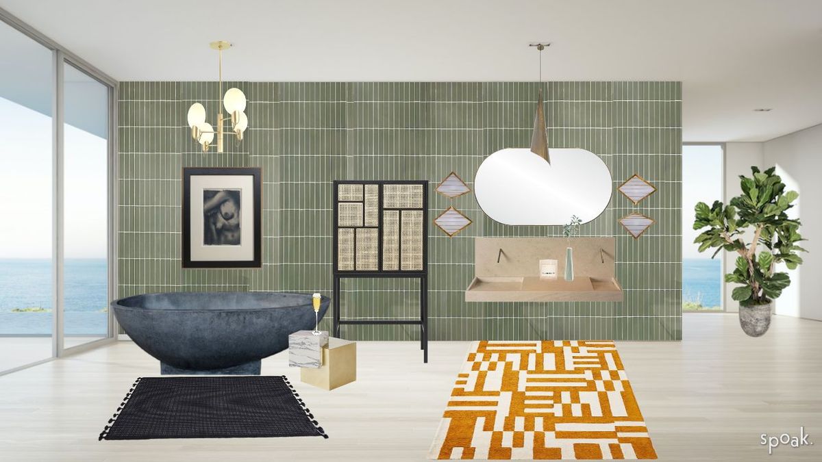 Mid Century Modern Bathroom Ideas designed by Leah Barth