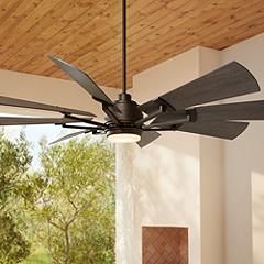72" Casa Vieja Windmill Bronze Damp LED Large Ceiling Fan with Remote | www.lampsplus.com added by Where The Heart Is Designs