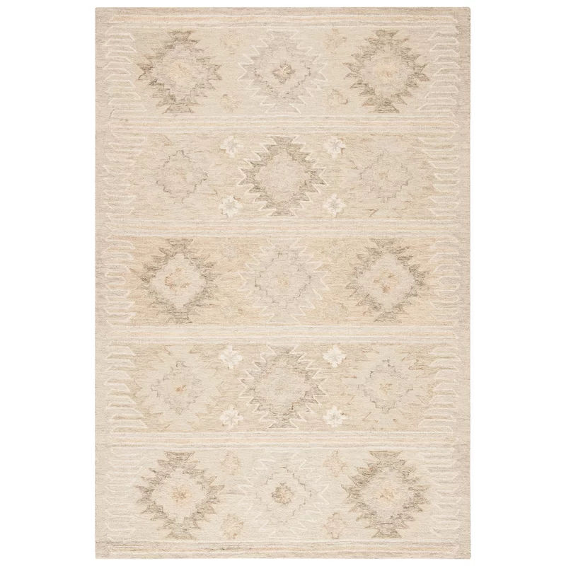 Yazmin Handmade Wool Beige Rug added by Morgan Hatch