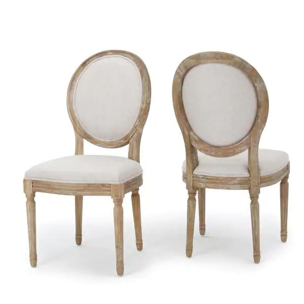 Phinnaeus Beige Fabric Dining Chairs (Set of 2) added by Where The Heart Is Designs