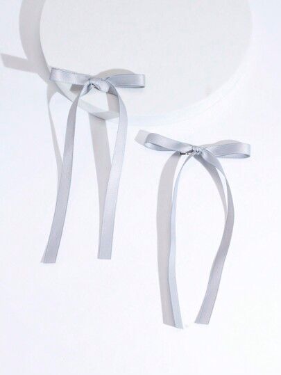2pcs Ballet Style Women's Simple Ribbon Bow Hair Clip, Elegant & Cute Hair Accessory For Daily Wear, Suitable For Any Occasion added by Kathryn Dean
