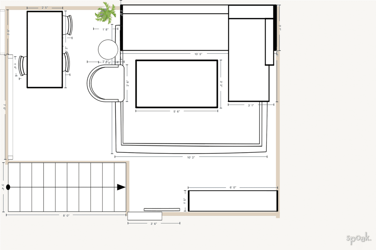 TV Room Plan designed by Kaya Munch