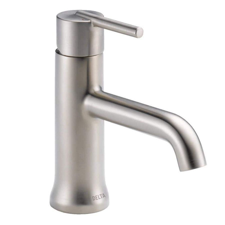 Delta Trinsic Single Hole Single-Handle Bathroom Faucet in Stainless 559LF-SSLPU - The Home Depot added by Danielle Lambert