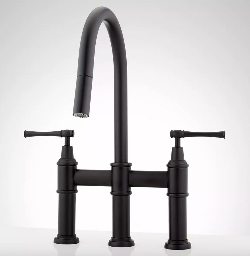 Hurston Pull-Down Bridge Kitchen Faucet - Matte Black added by Morgan Van Roekel