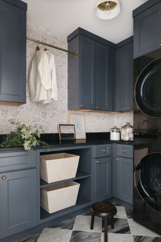 18 Dark & Moody Laundry Room Decor Ideas » Lady Decluttered added by Mackensie Lewis