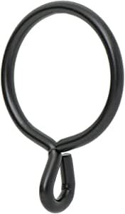 Ivilon Drapery Eyelet Curtain Rings - 1.7" Ring for Curtain Hook Pins, Set of 14 - Black added by MISSY PITT
