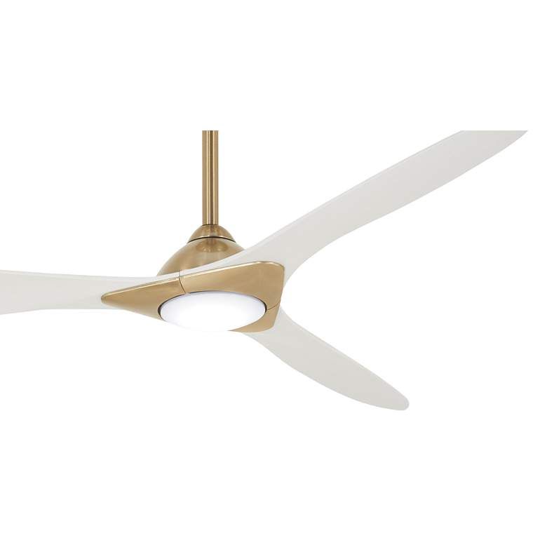60" Minka Aire Sleek Soft Brass LED Indoor Smart Fan with Remote - #869F2 | Lamps Plus added by Amy Tausk