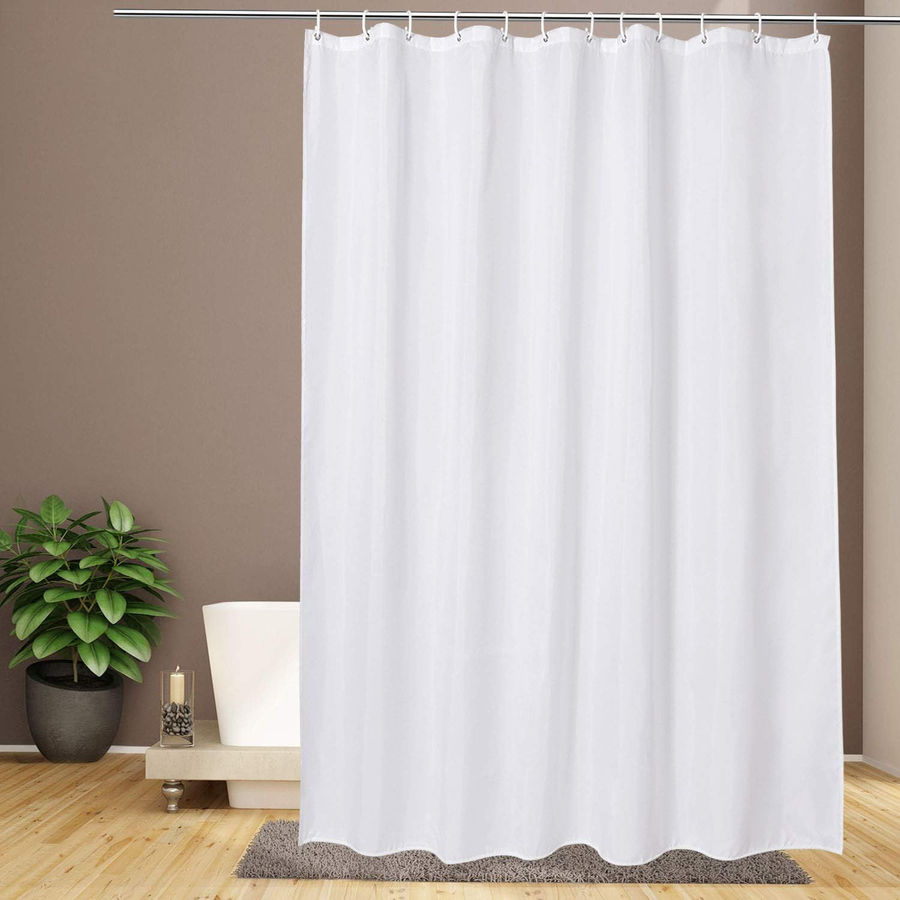 Latitude Run® Extra Long Fabric Shower Curtain Liner 84 Inches Long Length, Light In Machine Washable Water-Repellent Solid White Shower Curtain Liner For Bathroom 72 X 84Inch | Wayfair added by sallie tyler
