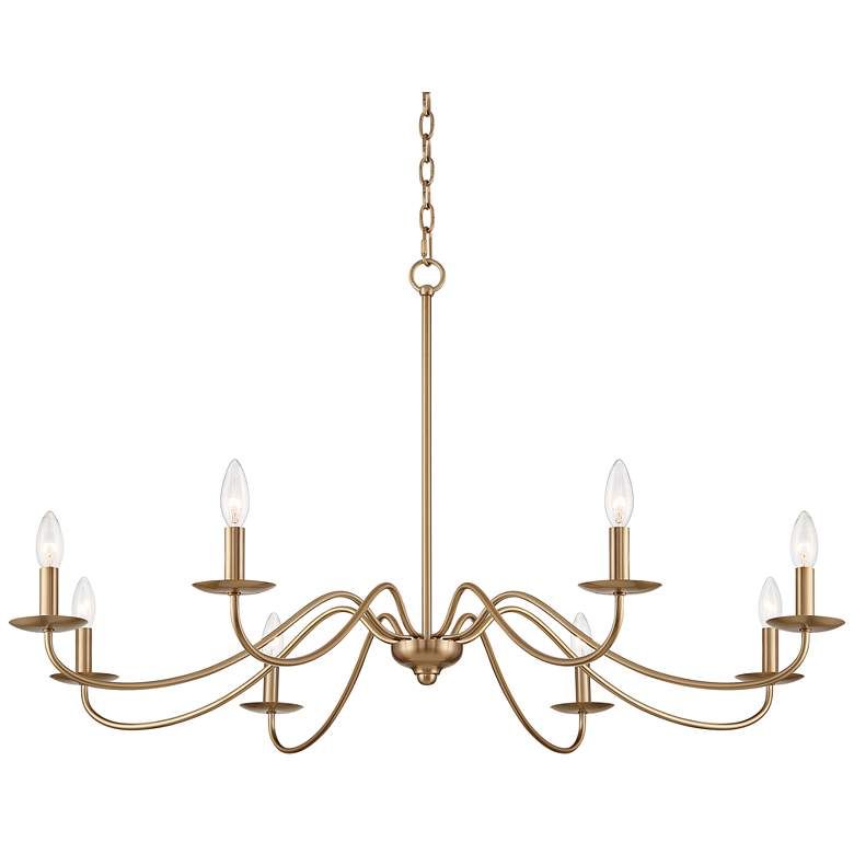 Franklin Iron Marinec 42" Soft Gold 8-Light Candelabra Chandelier - #600X0 | Lamps Plus added by Evee Stovall