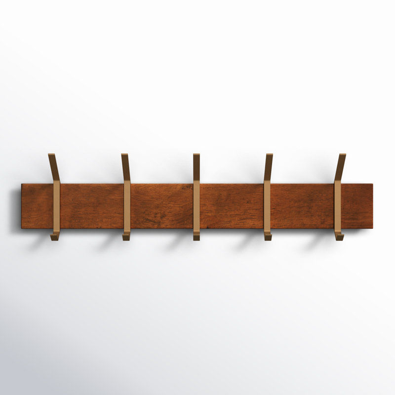 Mercury Row® Garfinkel Steel Wall 5 - Hook Wall Mounted Coat Rack & Reviews | Wayfair added by sallie tyler