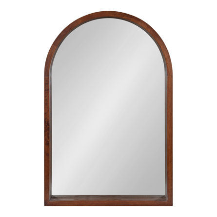 Ebern Designs Skyeler Modern Wood Arched Accent Mirror | Wayfair added by samantha sanchez