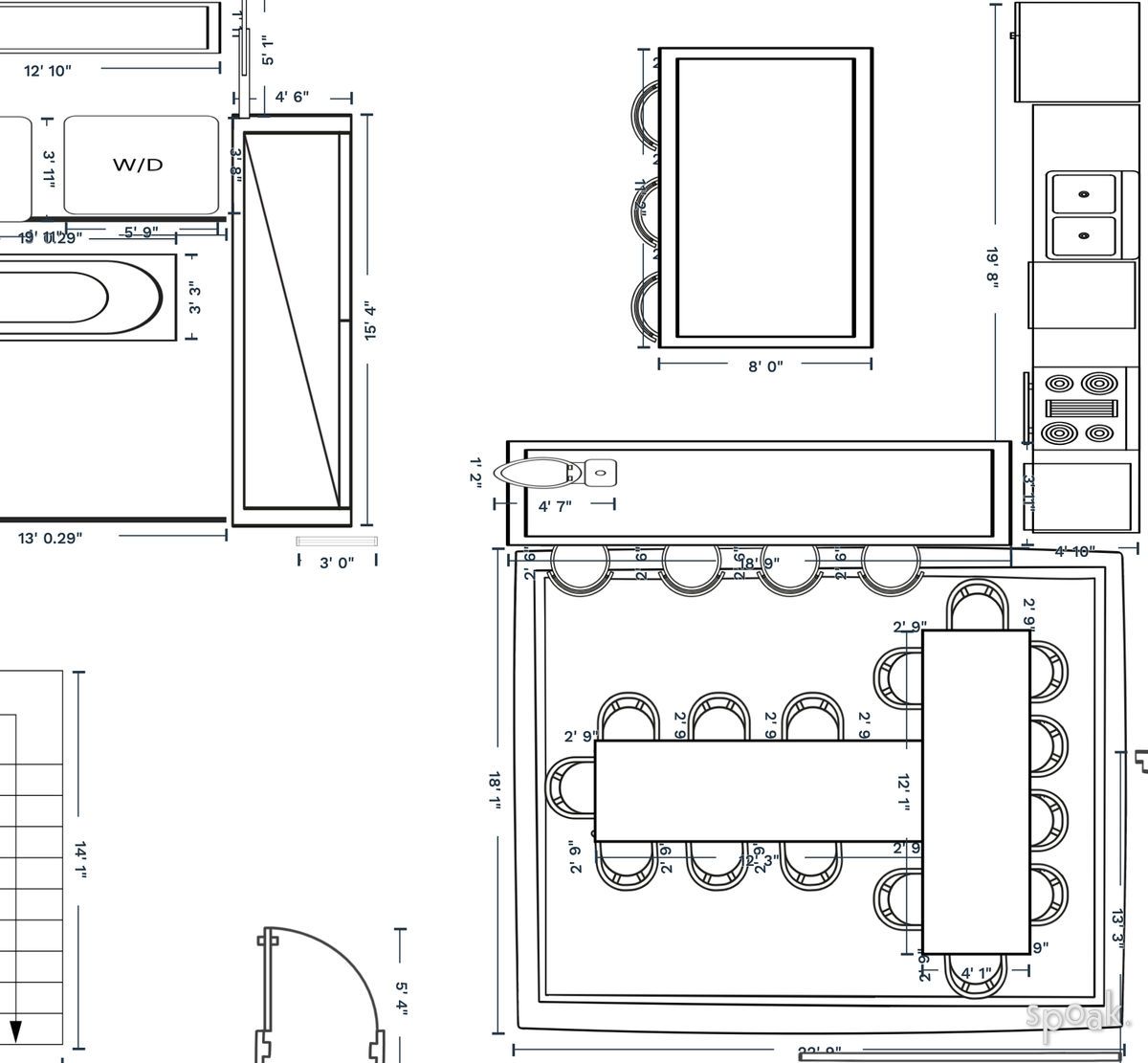Kitchen Layout designed by Lauren DeHerrera