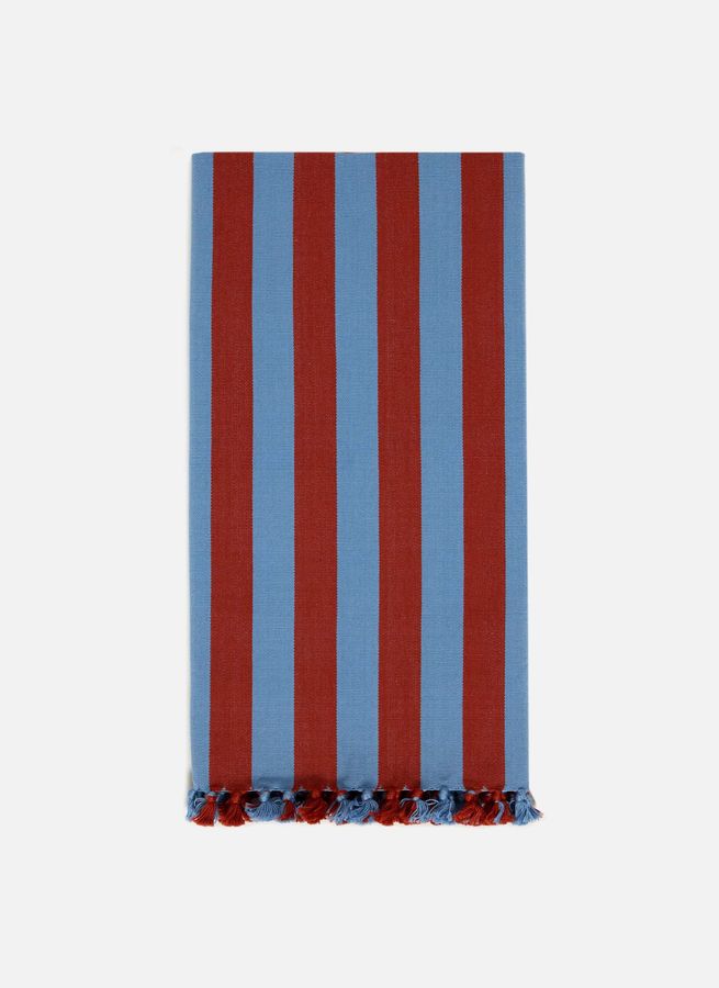 HTH x Domino MEDIUM STRIPE - Tomato & Blue Tea Towel added by Sarah Wasko