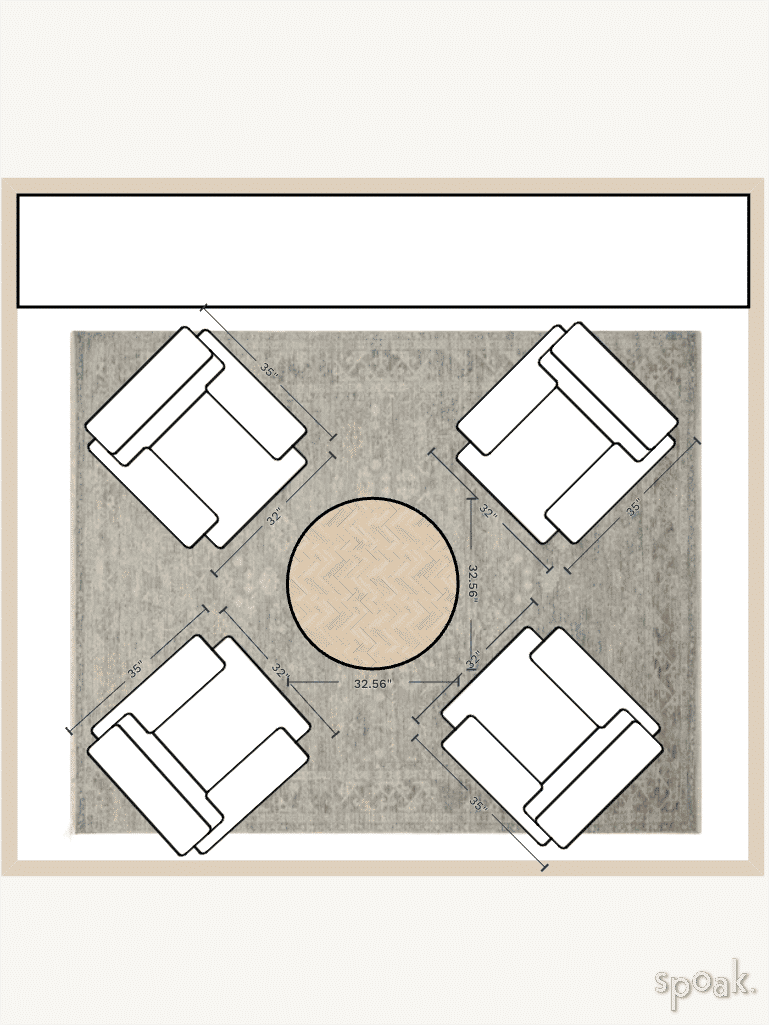 TV Room Floor Plan designed by Danielle Roberts