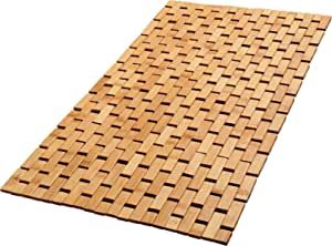 ZPirates Natural Bamboo Wood Bath Mat - Large, 34 x 18 Inches (L x W) Foldable Bathmat, Accessories for Bathroom Sauna Spa Tub and Outdoor added by Ruthann R