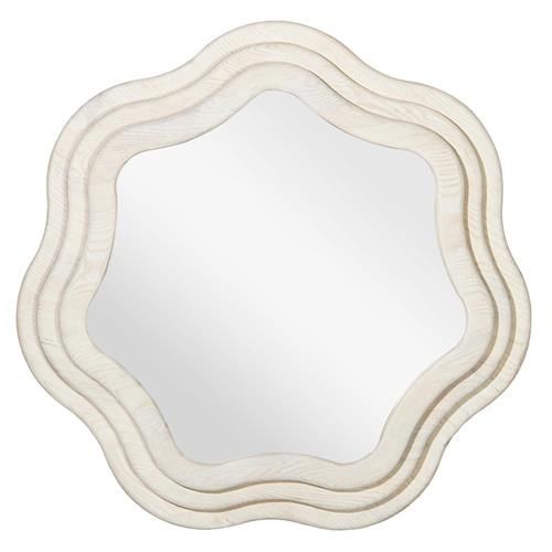 Stella Global Bazaar White Wood Swirl Round Wall Mirror - 30" added by Olga Dragieva