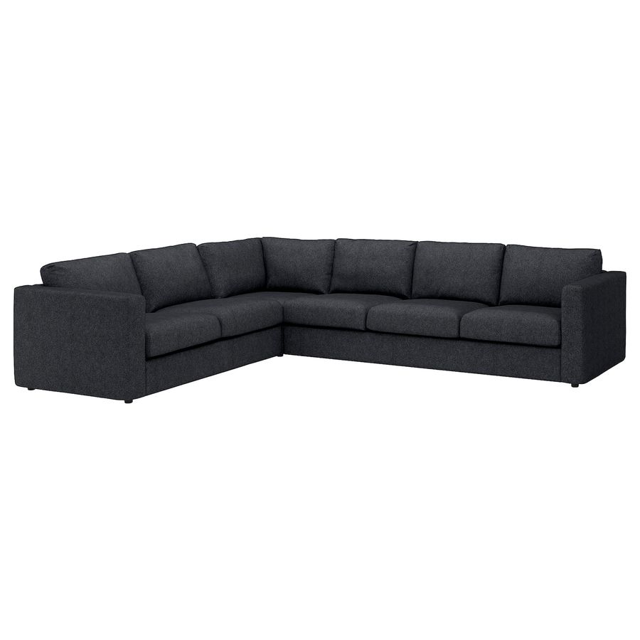 FINNALA sectional, 5-seat corner, Tallmyra black/gray - IKEA added by Annastasia Valmas-Mann