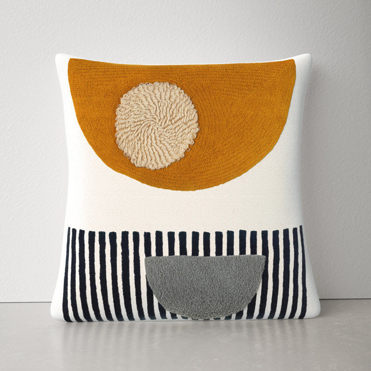 Fulbourn Embroidered Cotton Throw Pillow added by Ashley Artale