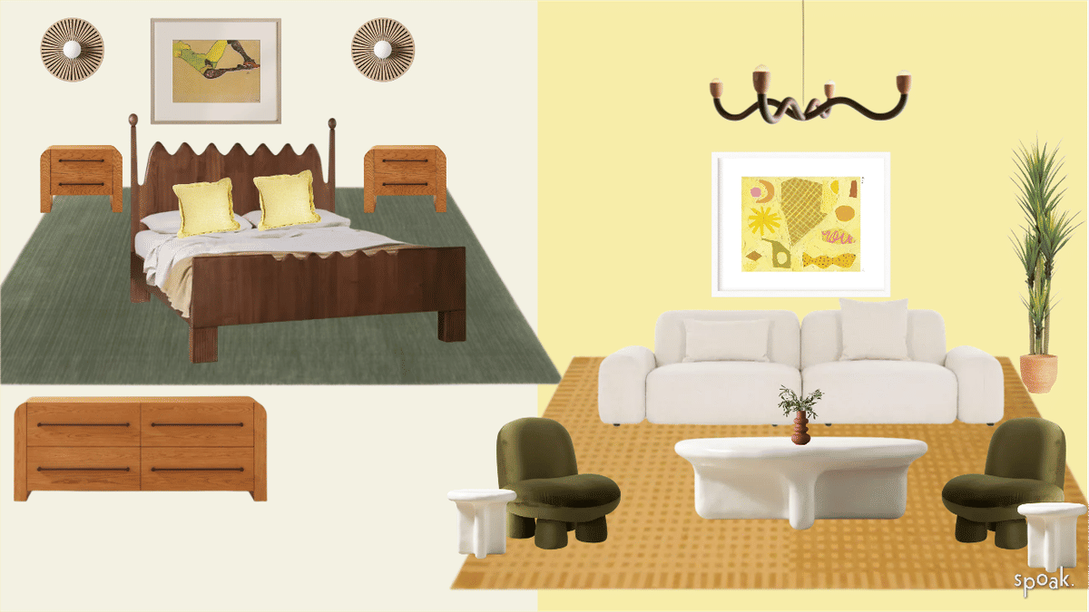 Yellow Living Room Inspo designed by Jo Oakley