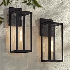 John Timberland Titan 17" Mystic Black Outdoor Wall Lights Set of 2 | www.lampsplus.com added by Caroline Leonard
